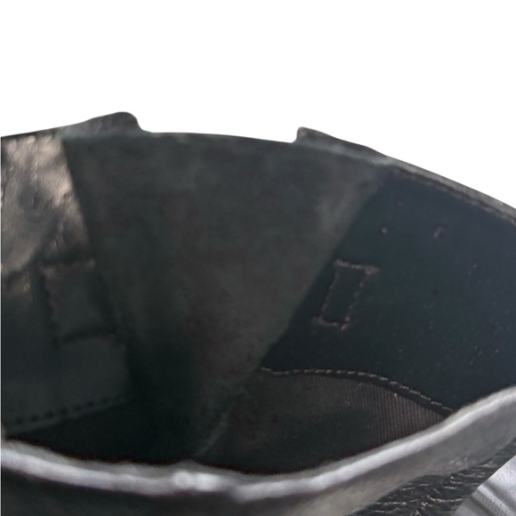 Lauren Ralph Lauren McLeod Black Pebbled Leather Riding Boots Harness Buckle 6B - Picture 13 of 16